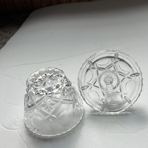 Crystal sugar&cream set on crystal dish - Picture 7 of 7